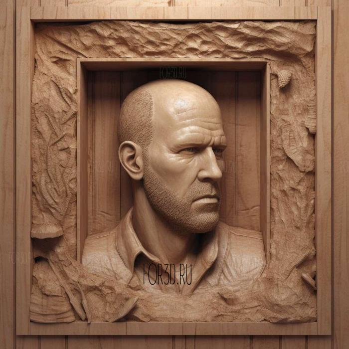 Jason Statham 4 stl model for CNC